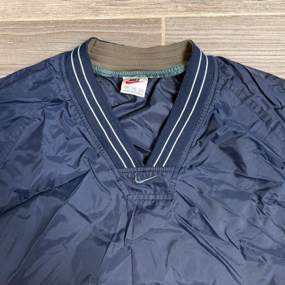 Vintage 90s Nike center swoosh navy windbreaker sweater size xxl
